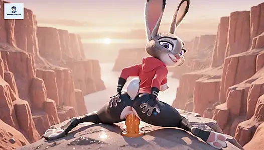 Judy Hopps обратная наездница Animat, фут-фетиш, хентай фурри