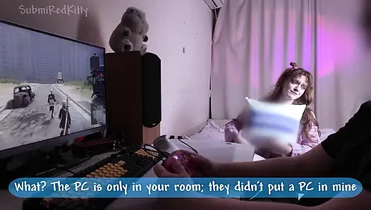 Stepsister Caught Me Jerking Off to 2B from Nier: Automata and I Accidentally Creampied Her Tight Pussy