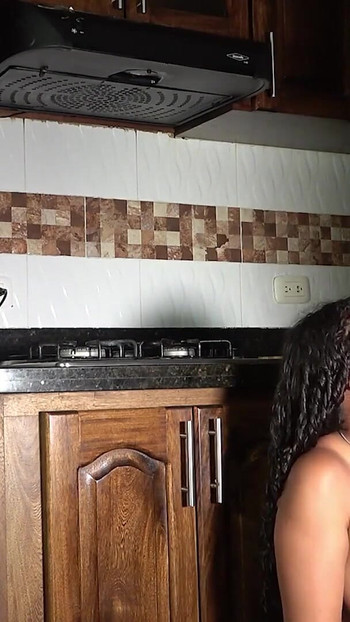 Must-see moment from "I try to cook but my stepsister doesn't let me n' i fuck her in the kitchen until I cum on her face"