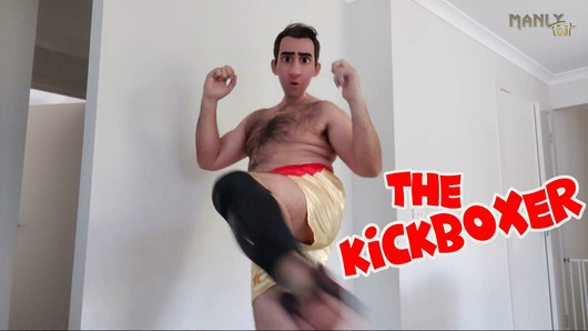 STEP GAY DADDY - THE KICKBOXER - THAI BOXING SHORTS ON, 80'S MARTIAL ARTS FILM WATCHED, COCK TO JERK OFF YES!