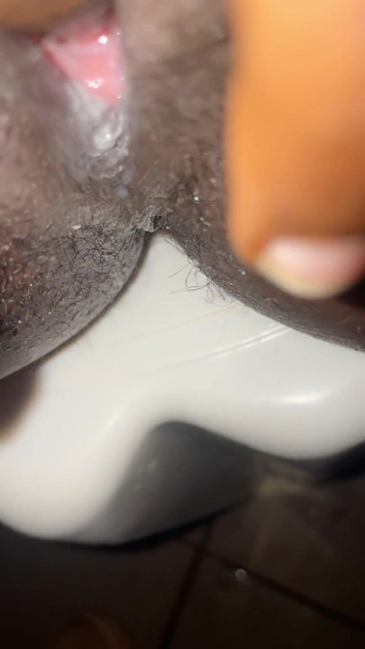 Key moment from "Ebony girl shows off her big ass and boobs"