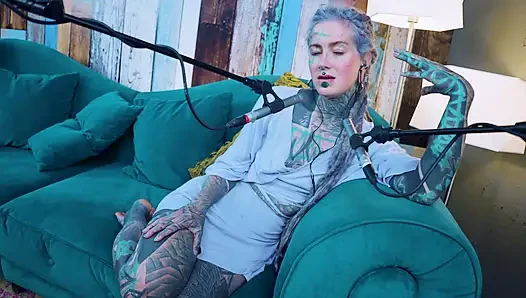 I talk about F - Fear - ASMR podcast SFW talking goth skinny girl dreadlocks tattoo model inked girl