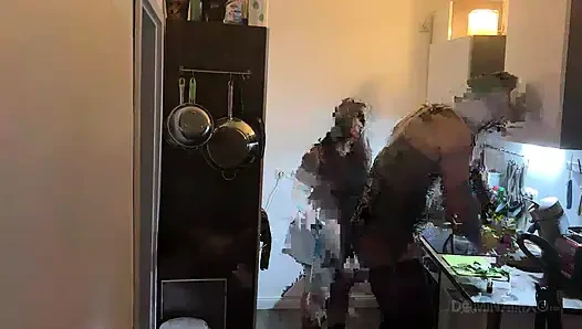 Kitchen Fisting Frenzy - Mature Sluts Stretched Wide Open