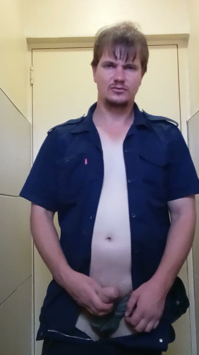 I played with my cock in uniform to buy a car | Clip 1