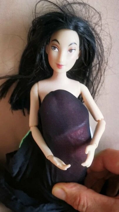 Barbie doll pantyhose handjob