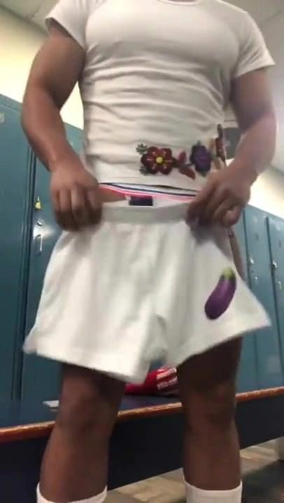 Big black cock in gym