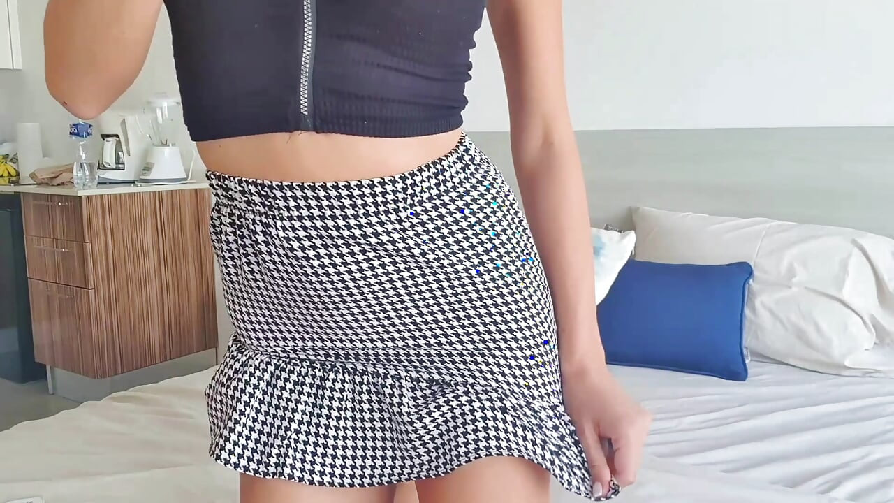Naughty German Jerk Off Instructions in Schoolgirl Outfit