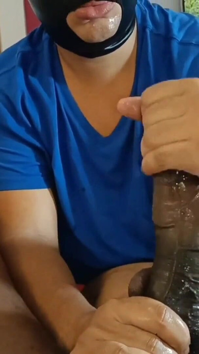 I lie on my neighbor's belly and suck his huge thick black cock as he comes out of his boxers. | Clip 2