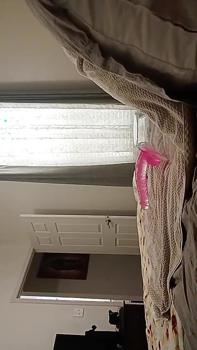 Riding dildo solo playing