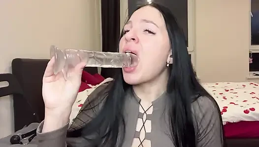 I Fuck My Tight Ass with an Elastic Dildo and Cum Several Times