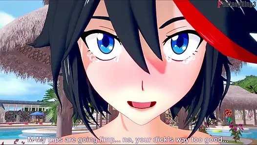 Секс у бассейна Ryuko Matoi Ahegao - Killlakill