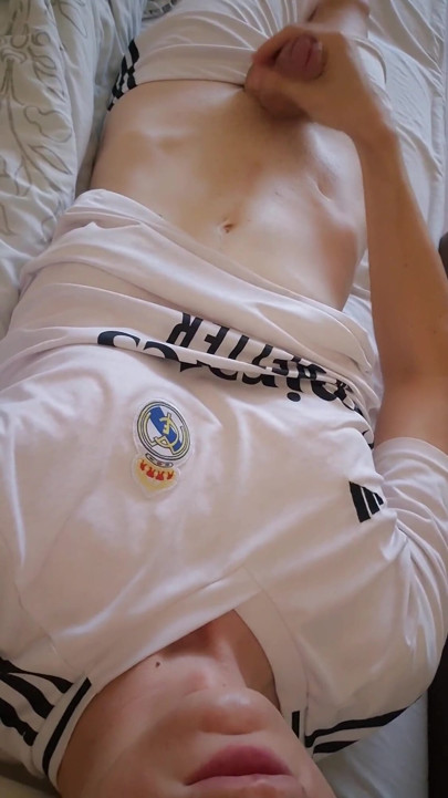 Boy in a Football Uniform