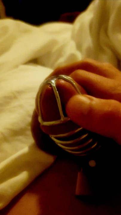 Sissy cum in chastity