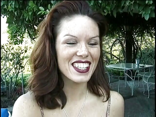 Nasty brunette doll tastes fresh sperm after hard banging outdoor