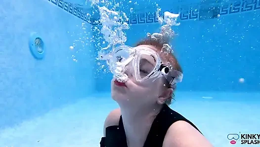 Underwater Wetsuit & Mask Fetish Filling, Bubbles & Breath Control