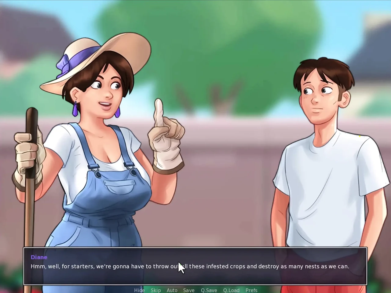 Summertime Saga - Jessy played with her self
