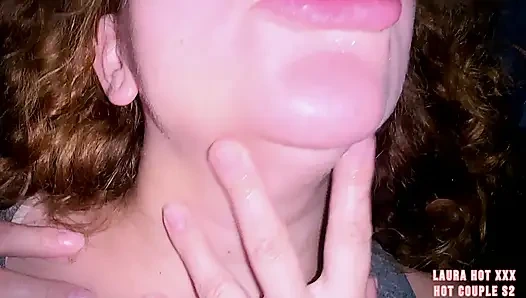 She masturbates to orgasm, spurting down her huge pink pussy