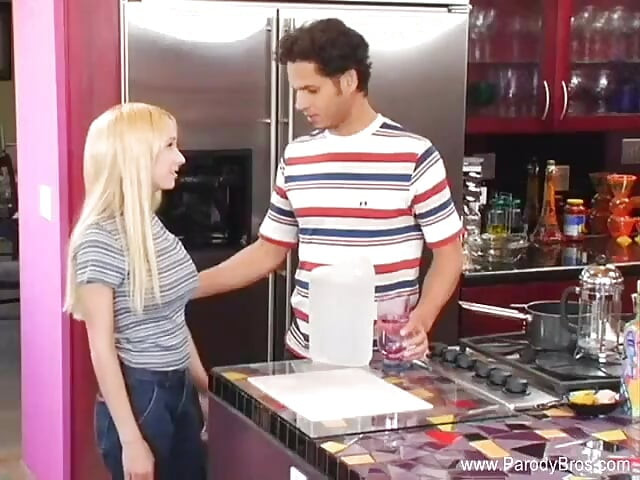 Sweet blonde teen rides big cock