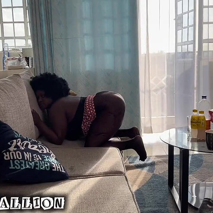 Thick Ass Ebony Gets Fucked Hard Doggystyle and Moans Loudly