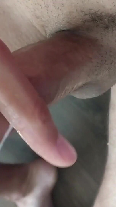 Key moment from "Closeup huge thick cumshot masturbate uncut cock"