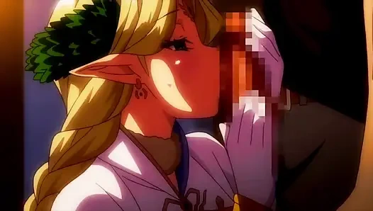 Cadı sürtükler sihirbazlar dünyasında sert sikiliyor! Kyonyuu elf oyako saimin hentai pornosu, hentai seks sahneleri