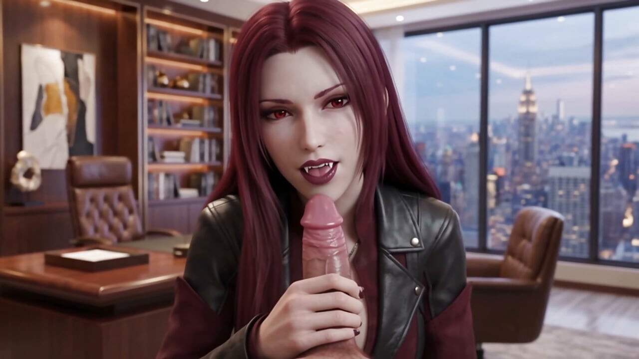 Vampire CEO Vesper Wants You After Hours - 3D Anime Office Fantasy