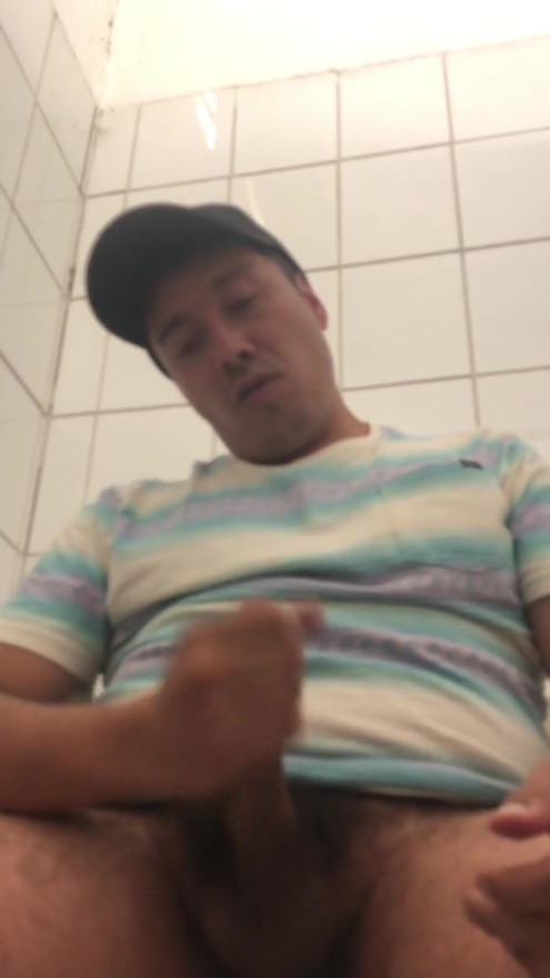 Jerking Off in the Bathroom While the Janitor Watches Me Get Off | Clip 1