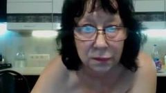 Granny masturbating glasses webcam
