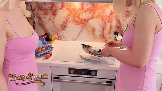 Вера Jarw и Greta Foss предлагают свои сочные сиськи в качестве десерта!