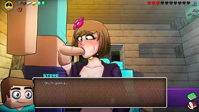 HornyCraft Minecraft Parody - Steve Gets Sloppy Deepthroat Blowjob from Jenny for a Diamond