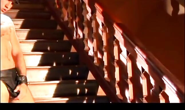 Hot and awesome anal fuck on the stairs