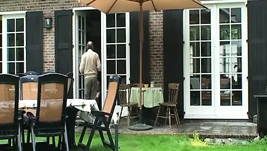 Old grandpa fucks his granddaughter and then grandma and his friend join him