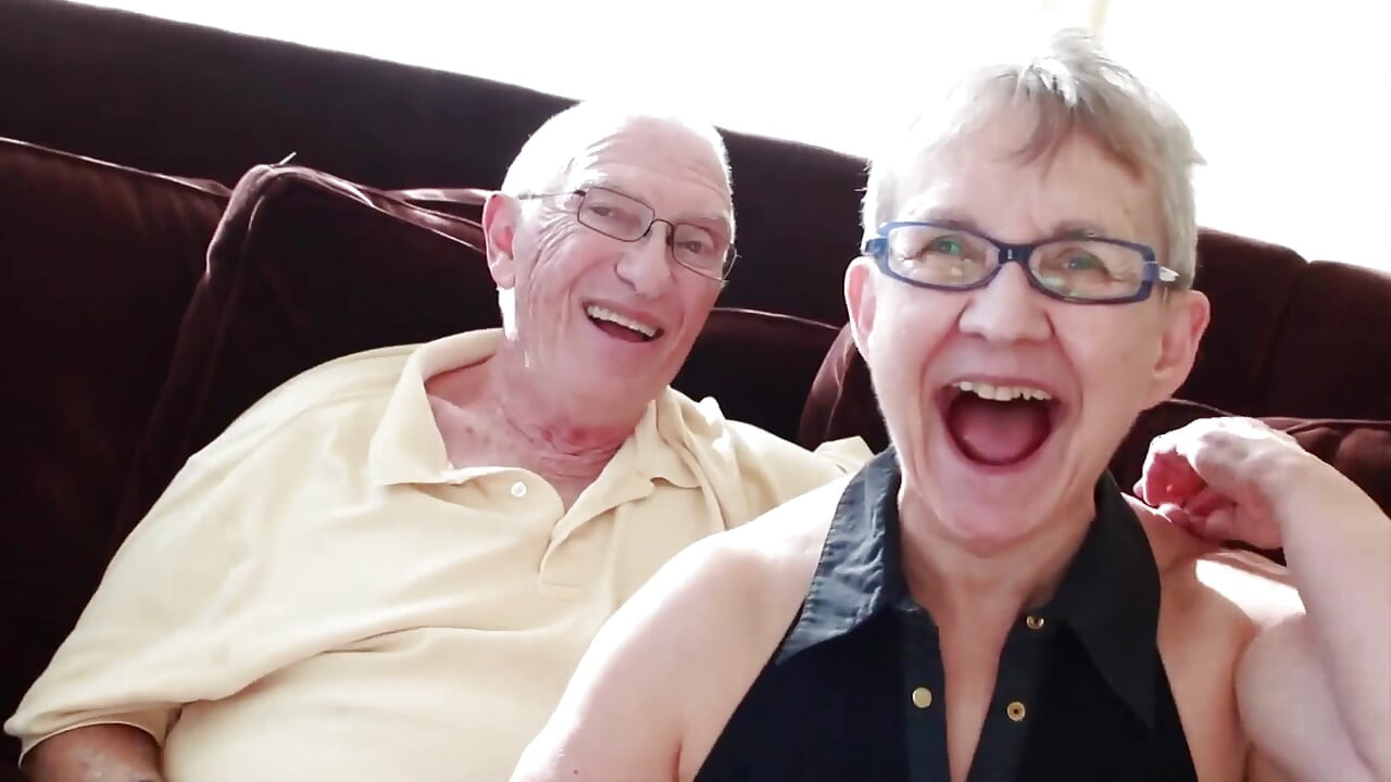 Horny granny wants a good young cock in a 3some with her old husband