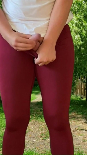 Stunning moment from "public dick flash in tight leggings, public masturbation"
