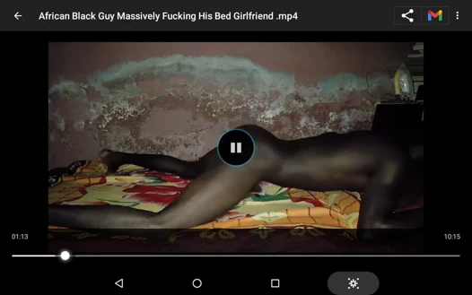 African Black guy massively fucking his bed girlfriend