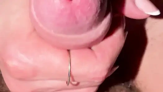 Handjob, doggy style fucking inside cum into hairy pussy