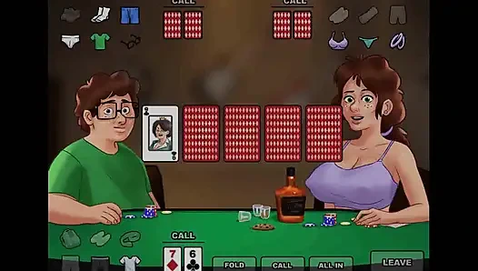 Yaz mevsimi efsanesi: orta yaşlı seksi kadınla striptiz pokeri oynuyor bölüm 170