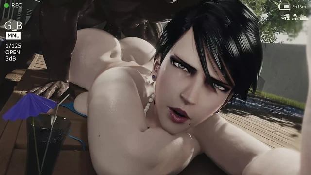 Bayonetta Bends Over
