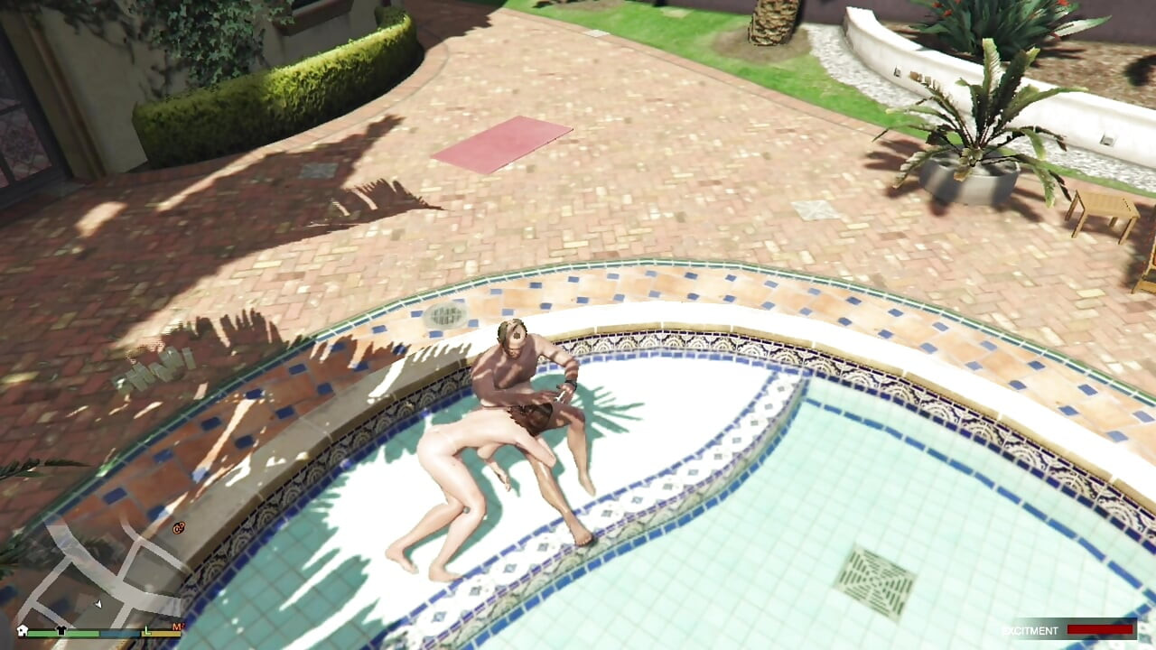 Trevor and Cheating wife amanda having sex in Pool While Husband is not there