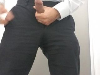 Quick thick cum at work