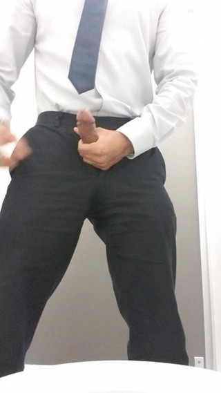 Quick thick cum at work