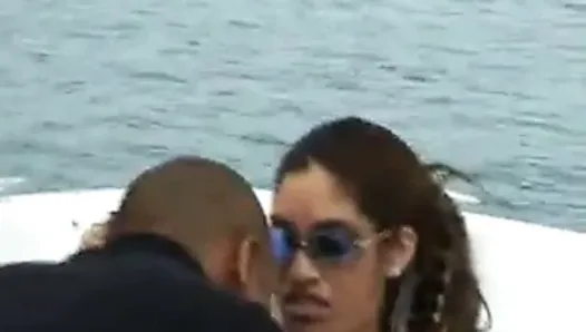 Juicy assed latina on boat