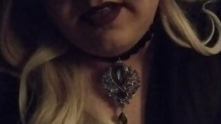 CD MILF Carrie Practicing Sucking Cock on her Favorite Dildo