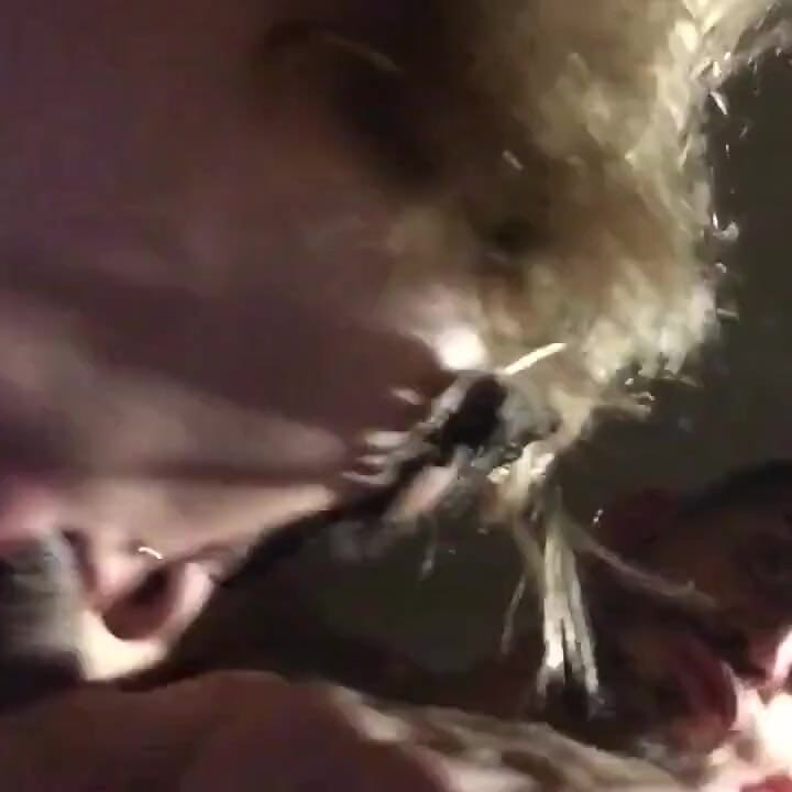 Stoyca masked performing an oral tecnique
