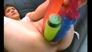 Zoveel dildo&#39;s diep in haar