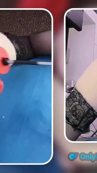 Big dildo anal Masturbation on the fucking machine | Clip 1