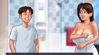 Summertime Saga - Let step mom shower us (Pt.23)