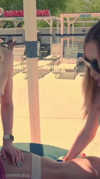 Emotional moment from "REALTGIRLS - Nature Gets Naughty in This Outdoor Group Orgy"