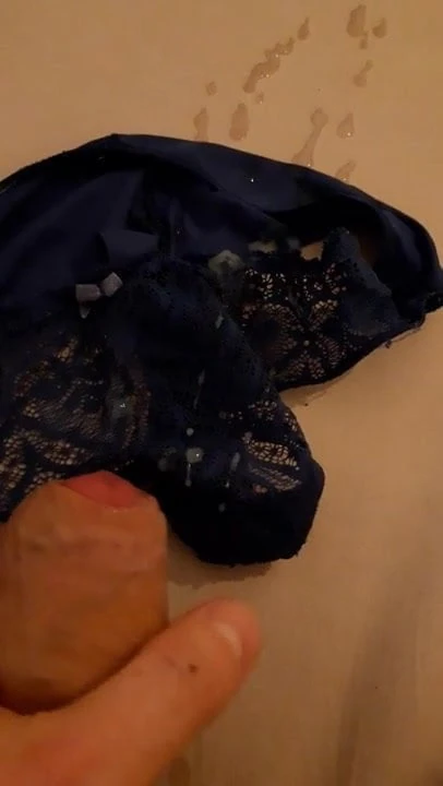 Cum shot over sexy Panty