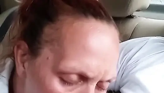 Street hooker blowjob in car. Cum in mounth